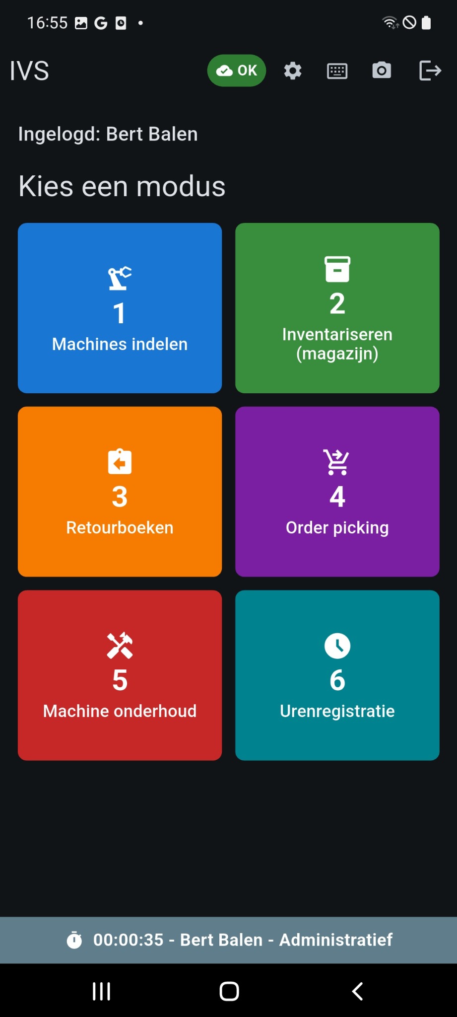 IVS mobiele app met zes modules voor medewerkers